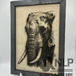 DEEP LASER ENGRAVE ELEPHANT INCLUDES STAIN FRAME & STAND 11x12