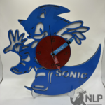 LASER LAYER CUTOUT & PAINTED SONIC THE HEDGE HOG CLOCK