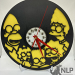 LASER CUTOUT THE SIMPSONS CLOCK PROCESSED ON LAYERS OF PINE WOOD